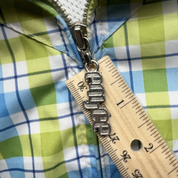 Vintage ENYCE Windbreaker Hoodie Mens XL Plaid Stripe Y2K 90s Full Zip Snap RARE - Picture 10 of 16